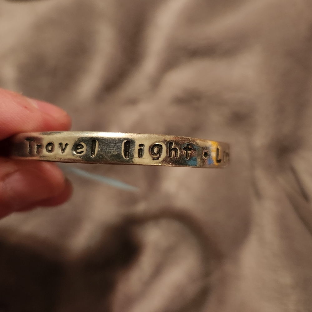 Pewter quote bangle